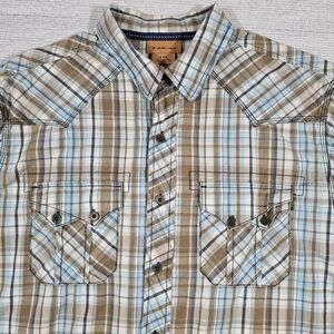 Ariat Button Up Shirt Mens L Plaid Western Cowboy Workwear Ranch Long Sleeve